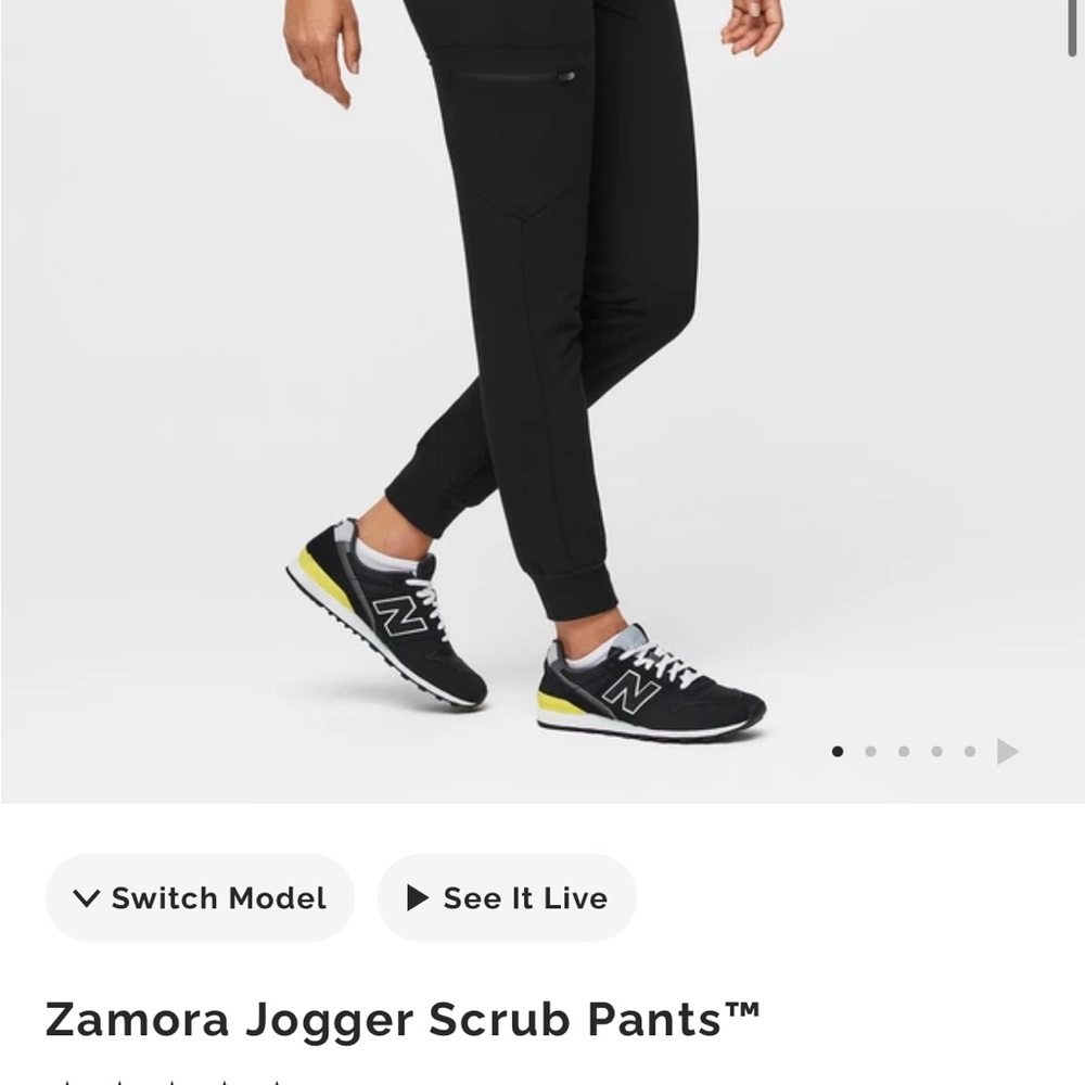 FIGS Zamora jogger pant black size S